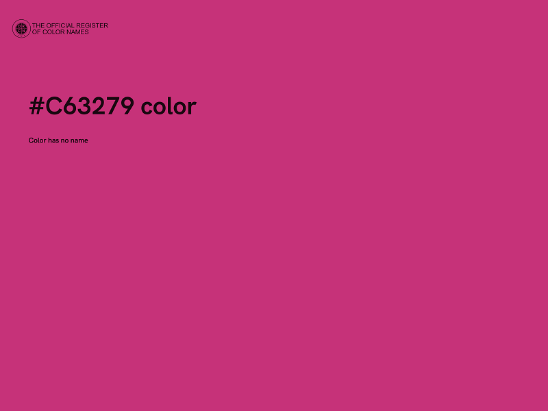 #C63279 color image