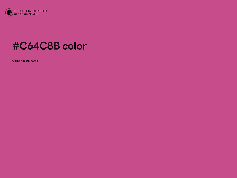 #C64C8B color image