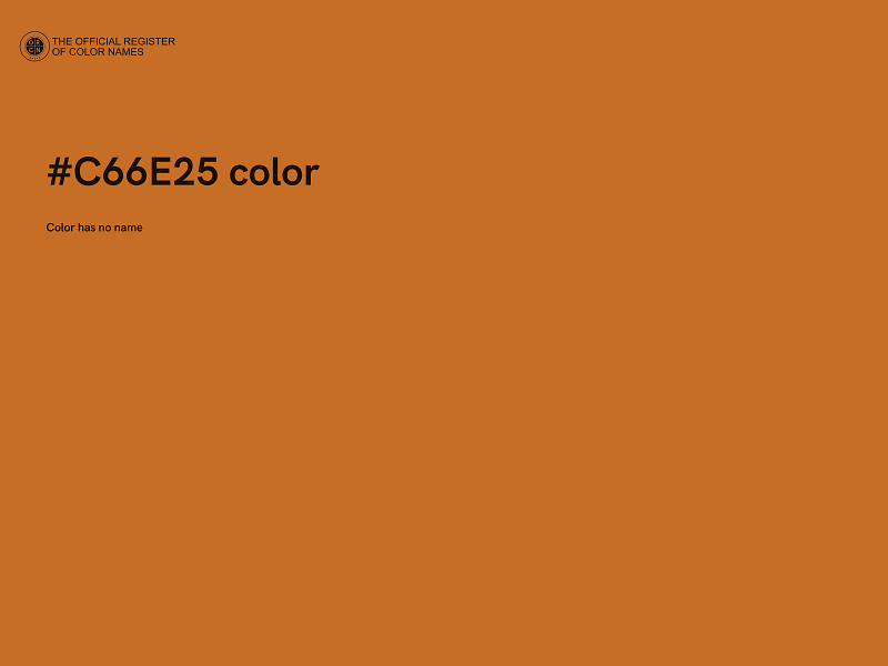 #C66E25 color image