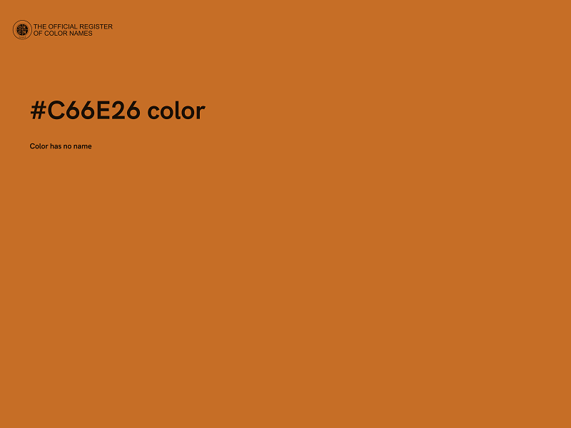 #C66E26 color image