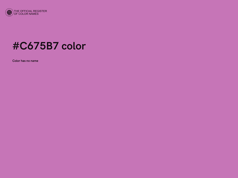 #C675B7 color image