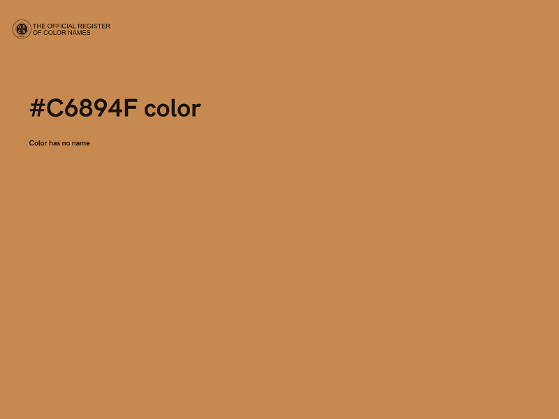 #C6894F color image