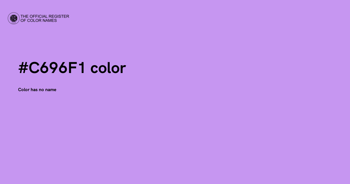 Color #C696F1 - The Official Register of Color Names