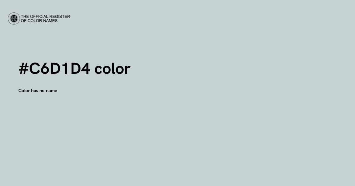 Color #C6D1D4 - The Official Register of Color Names