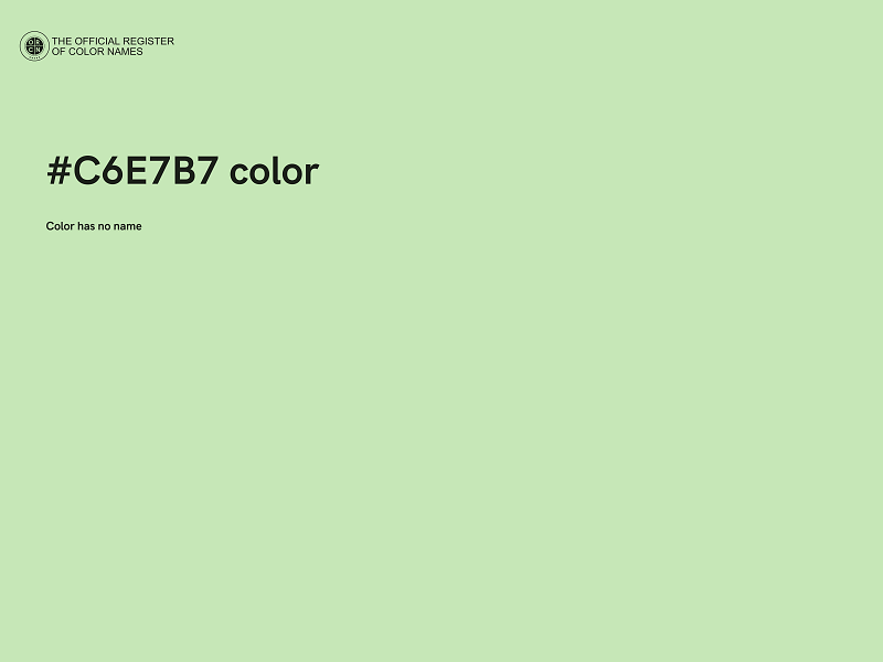 #C6E7B7 color image