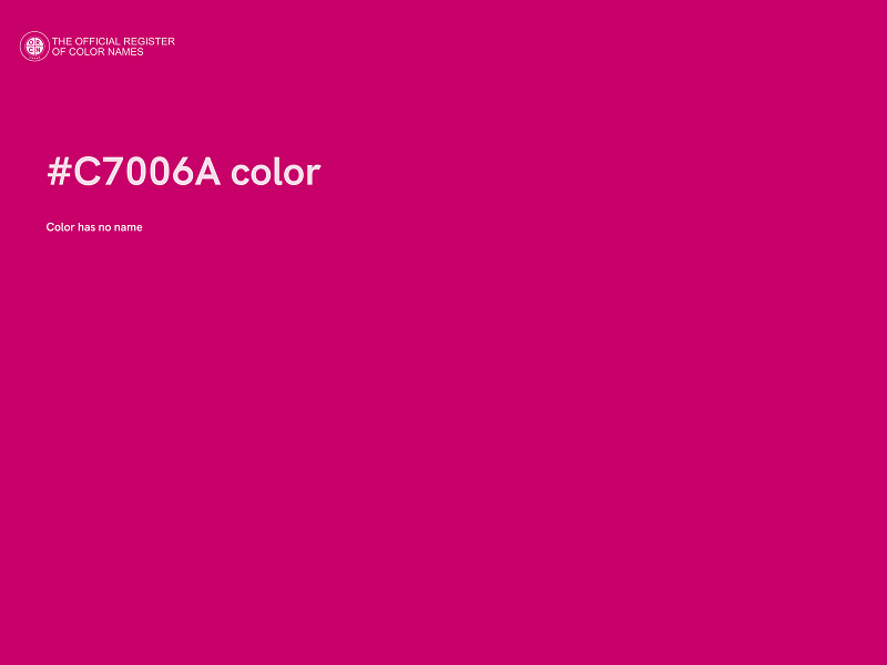 #C7006A color image