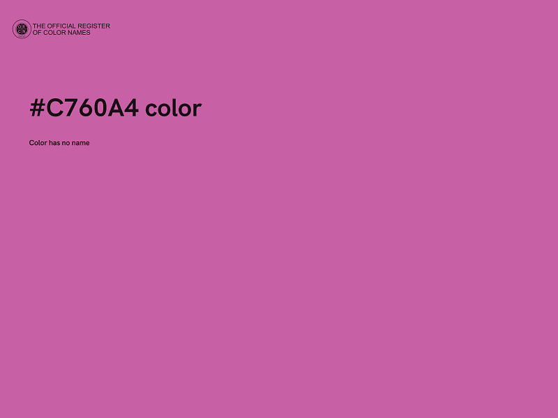 #C760A4 color image