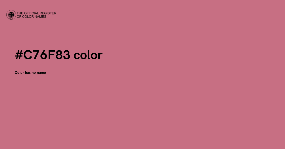 Color #C76F83 - The Official Register of Color Names