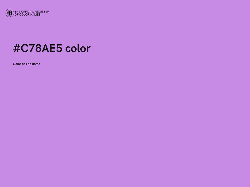 #C78AE5 color image