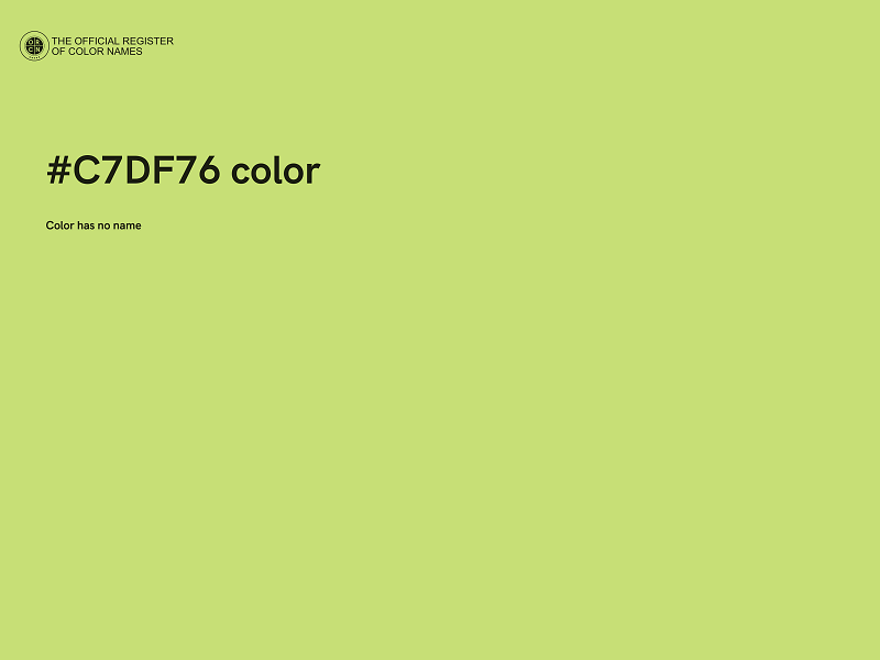 #C7DF76 color image