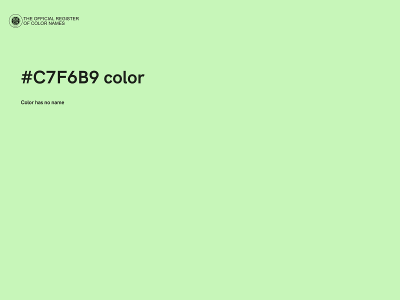 #C7F6B9 color image