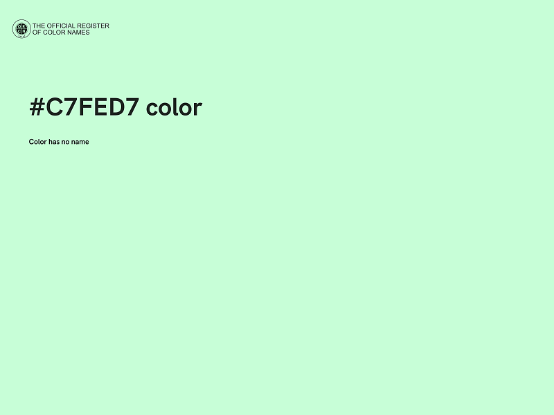 #C7FED7 color image