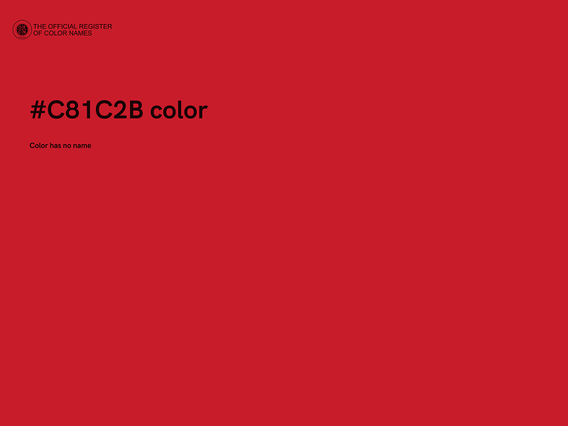 #C81C2B color image