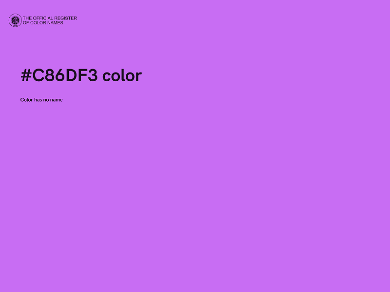 #C86DF3 color image