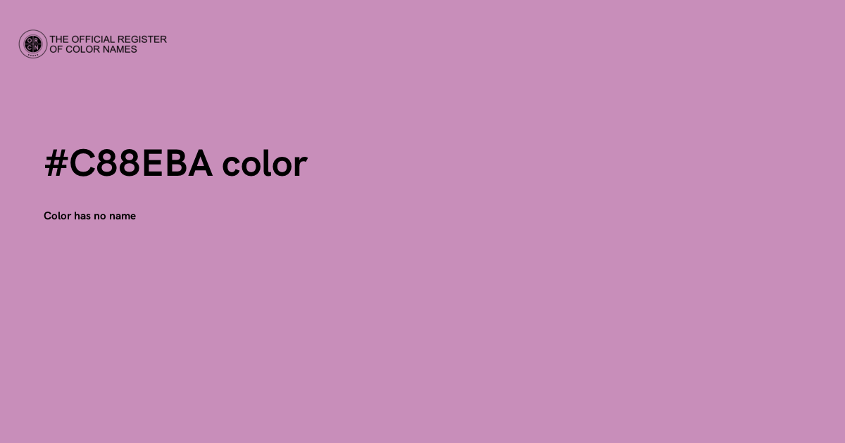Color #C88EBA - The Official Register of Color Names