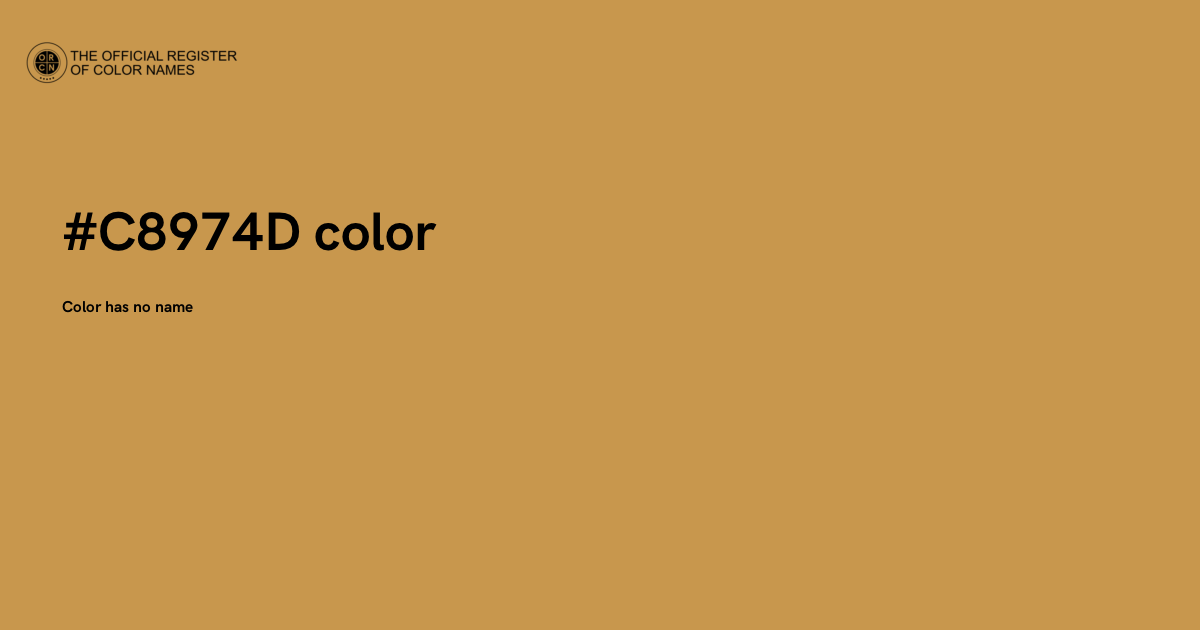 Color #C8974D - The Official Register of Color Names
