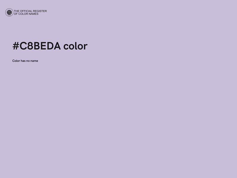 #C8BEDA color image