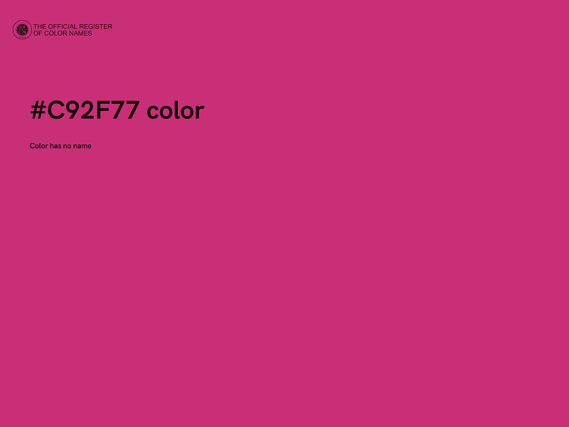 #C92F77 color image