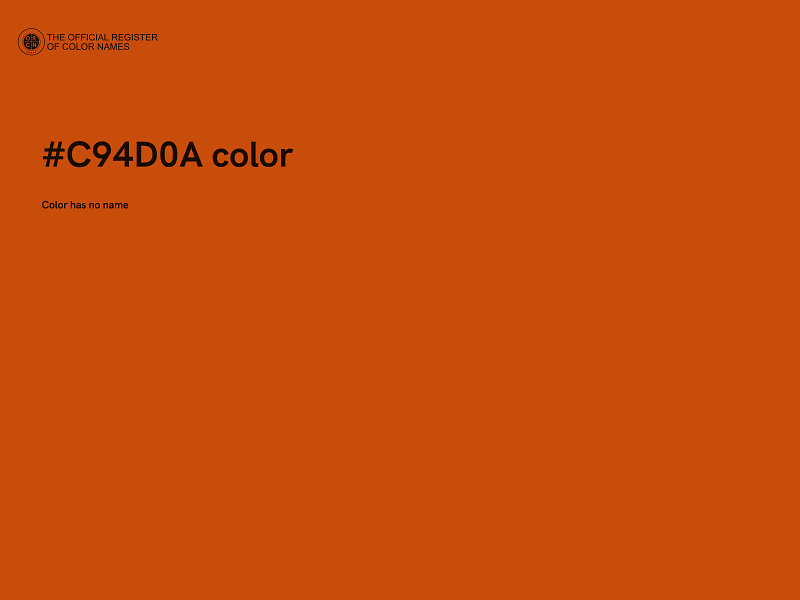 #C94D0A color image