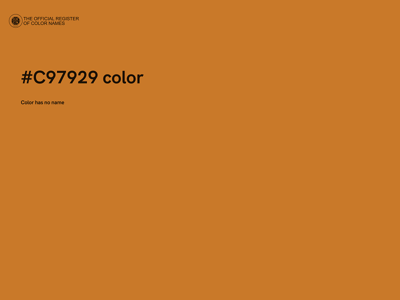 #C97929 color image