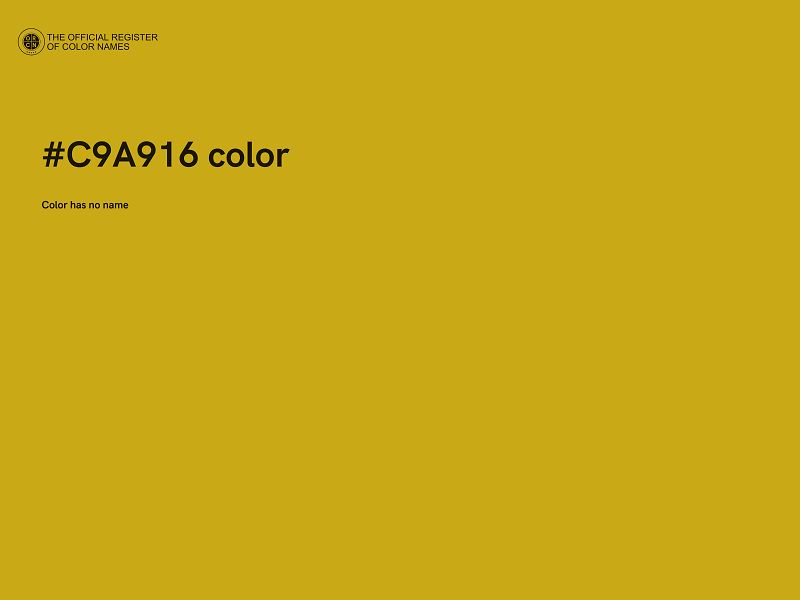 #C9A916 color image