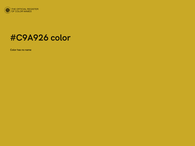 #C9A926 color image