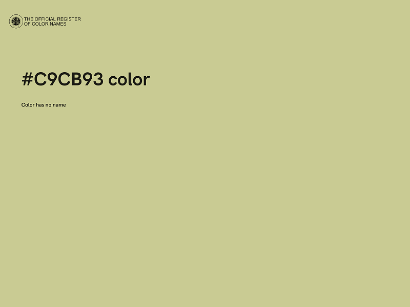 #C9CB93 color image