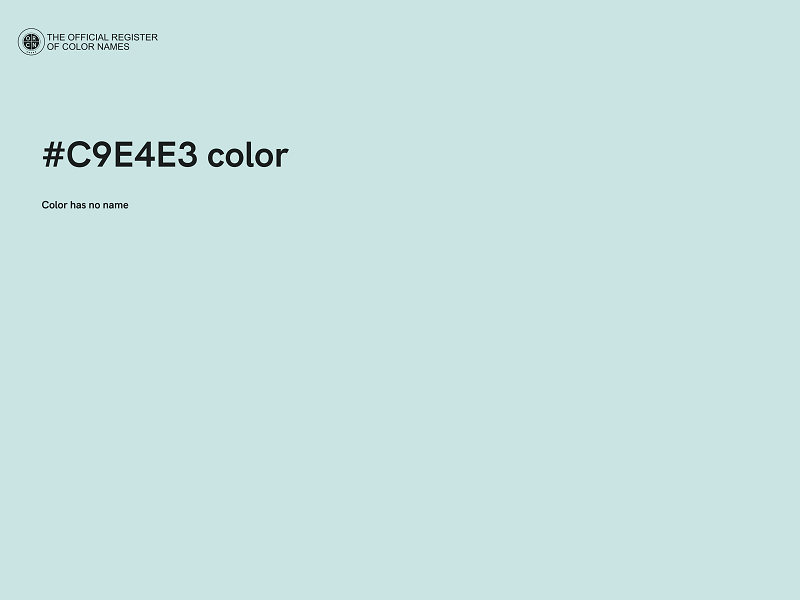 #C9E4E3 color image