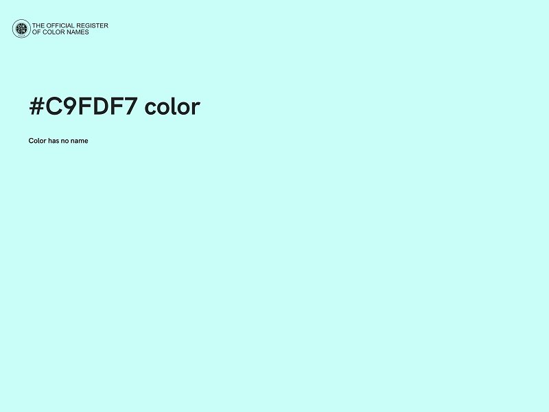 #C9FDF7 color image