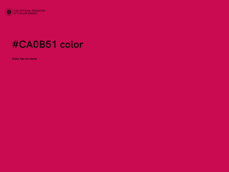 #CA0B51 color image