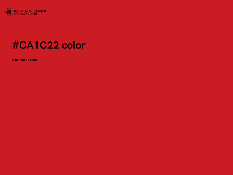 #CA1C22 color image