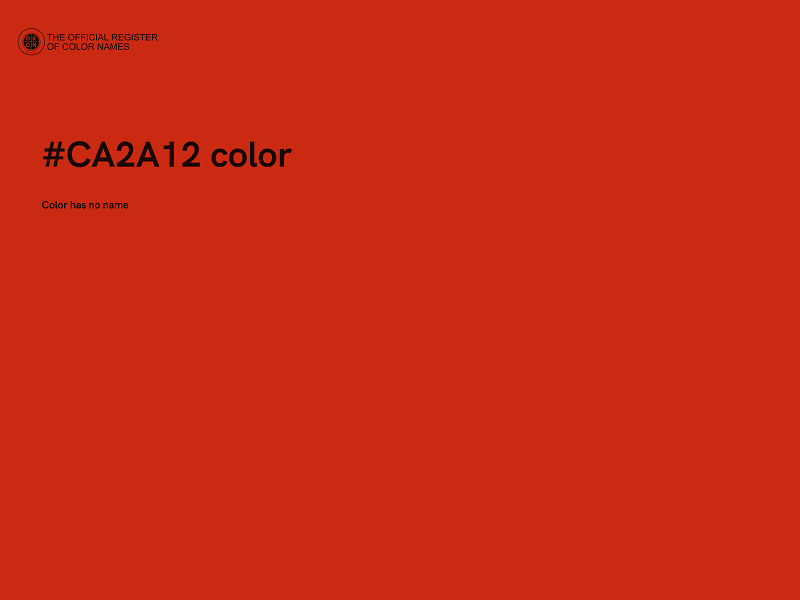 #CA2A12 color image