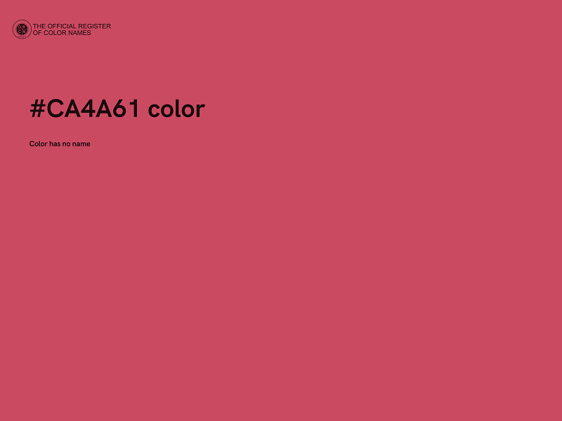 #CA4A61 color image