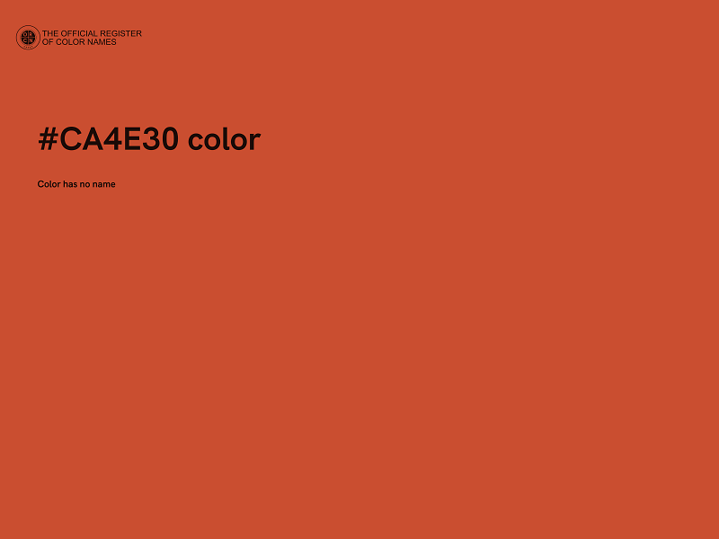 #CA4E30 color image