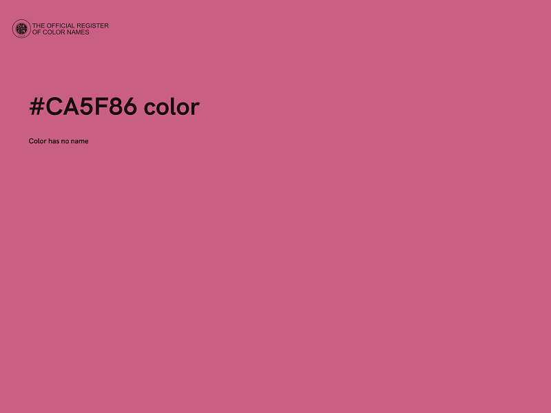 #CA5F86 color image