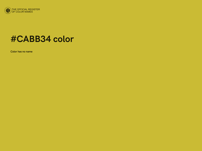 #CABB34 color image