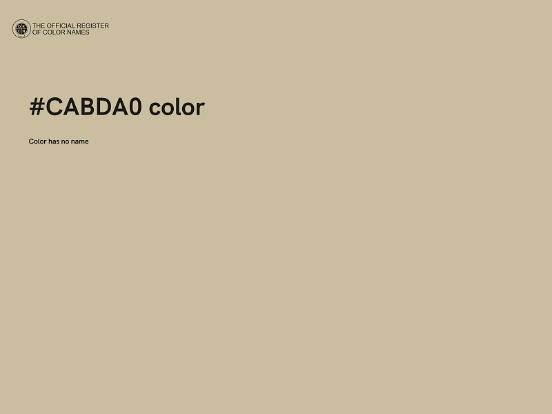 #CABDA0 color image