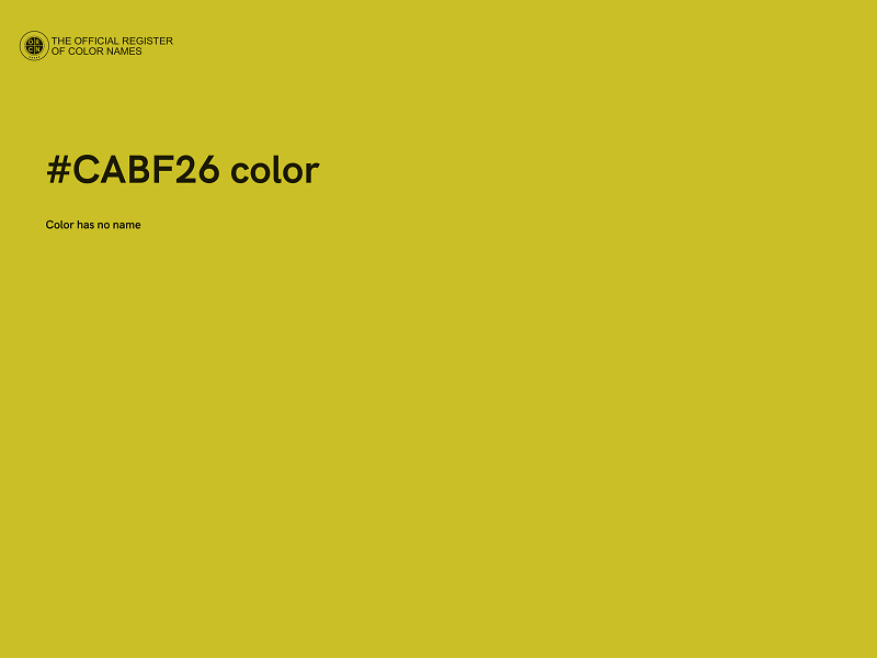 #CABF26 color image