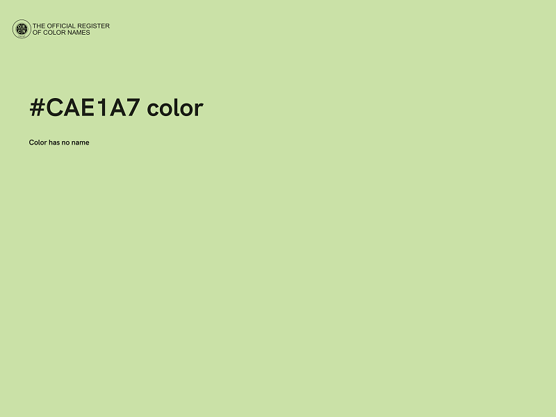 #CAE1A7 color image