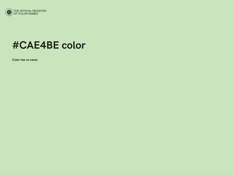 #CAE4BE color image