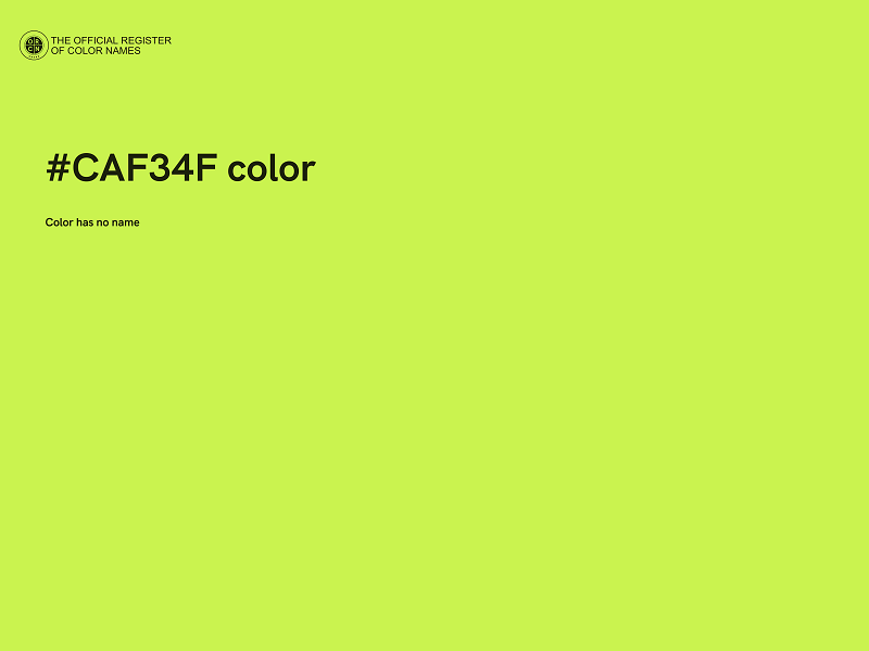 #CAF34F color image