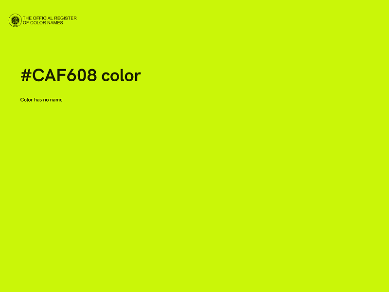 #CAF608 color image