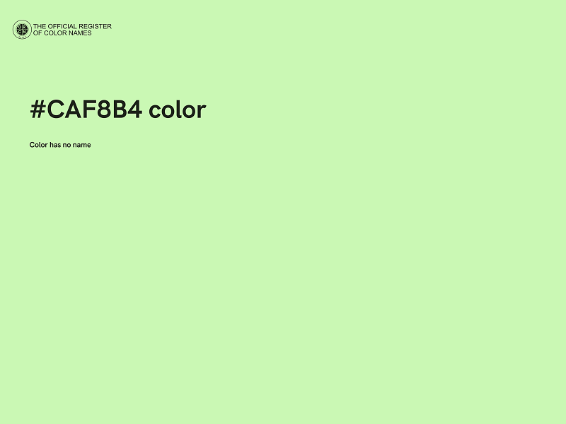 #CAF8B4 color image