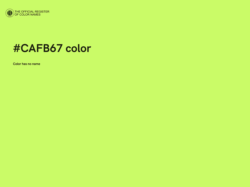 #CAFB67 color image