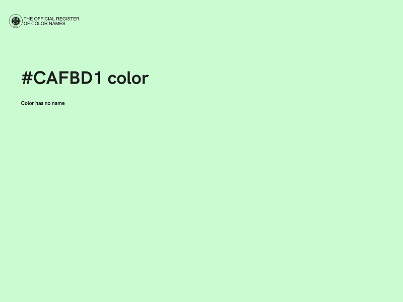 #CAFBD1 color image