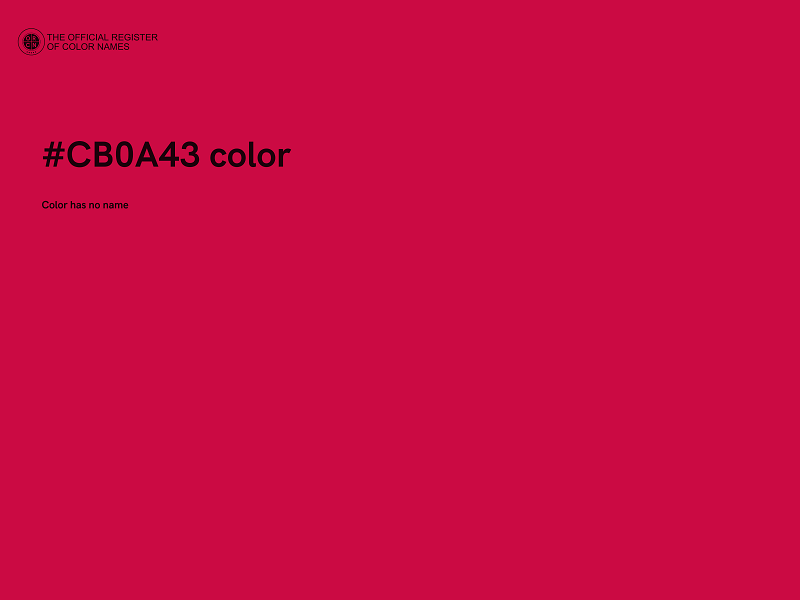 #CB0A43 color image