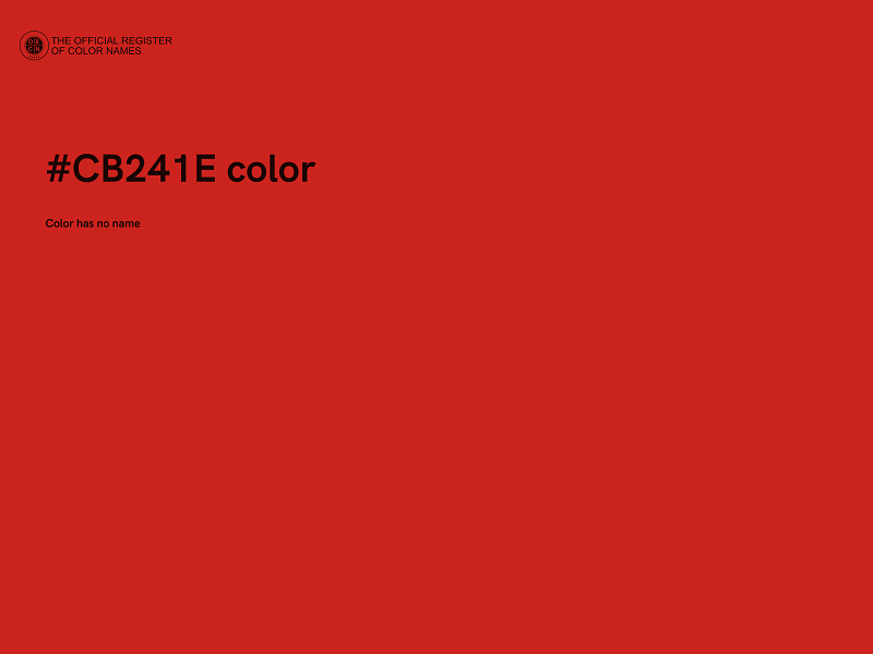 #CB241E color image