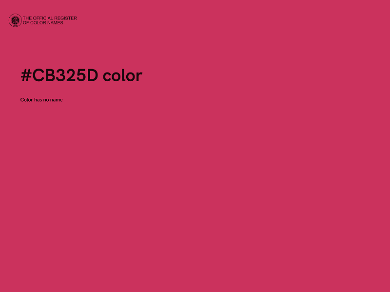 #CB325D color image