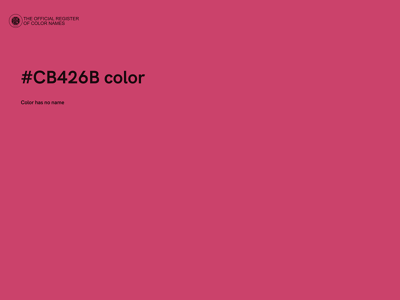 #CB426B color image