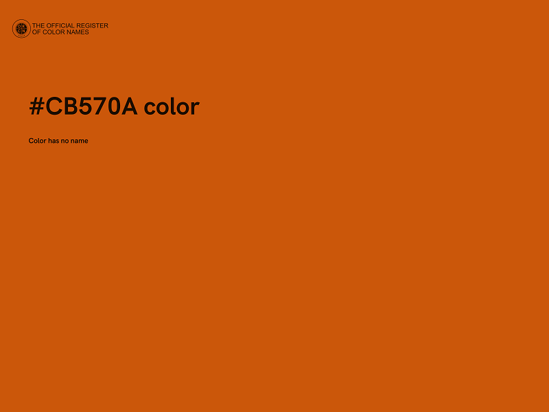 #CB570A color image